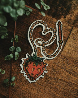 Strawberry Flail Sticker