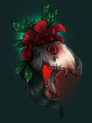 RACOON, PEONY, DEATH