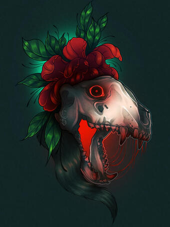 RACOON, PEONY, DEATH