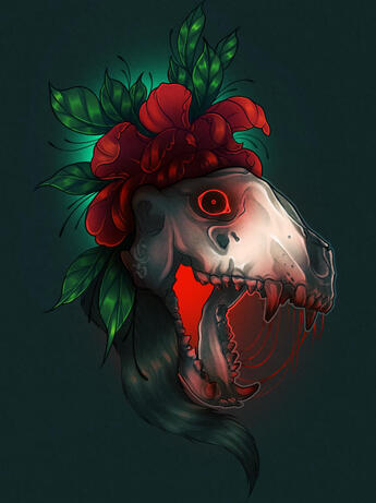 RACOON, PEONY, DEATH