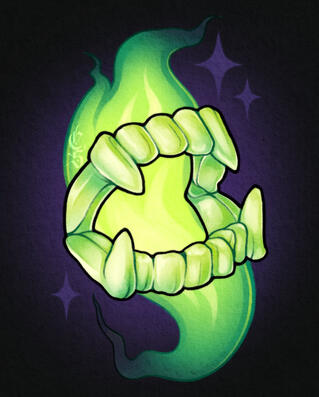 Glow in the Dark Drac. Teeth